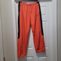 Vintage Nike Storm Fit Track Pants Orange Color Ankle Zip Mens Size M - £39.29 GBP