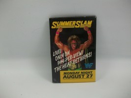 Summerslam 1990 Ultimate Warrior WWF WWE 2.25&quot; x 3.25&quot; VTG Pinback Pin Button - £17.48 GBP