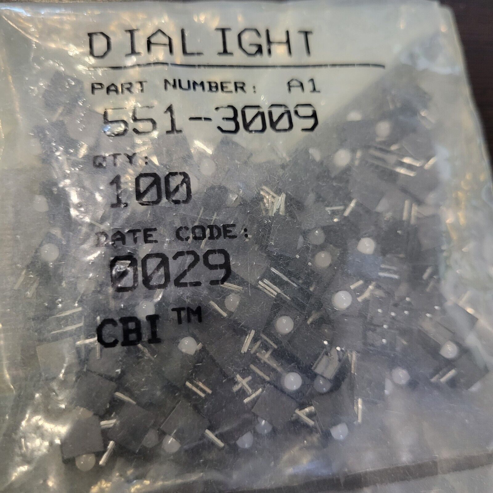 Primary image for (100 PCS)  551-3009 Dialight LED 3mm RED GREEN LED NEW USA SALE $49