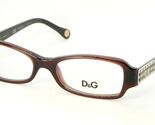 NEW D&amp;G Dolce&amp;Gabbana DG 1206 1839 BROWN CLEAR EYEGLASSES FRAME 48-16-130mm - $29.70