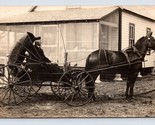 RPPC Horse and Buggy Farm House Scene UNP Postcard M16 - $10.84