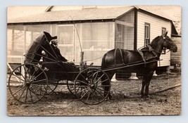 RPPC Horse and Buggy Farm House Scene UNP Postcard M16 - £8.52 GBP