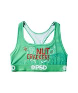 PSD Women's Elf Nut Cracker Sports Bra, Green,Size Large - $24.70