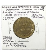 MASS AIR SYSTEMS COIN Op Air / Water VINTAGE Coin Style TOKEN - $7.50