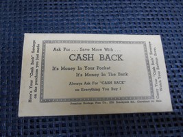 Old Vtg 1950&#39;s Premium Savings Plan Envelope Cleveland Ohio Banking Advertising - £7.88 GBP