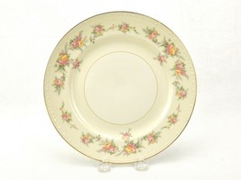Homer Laughlin Porcelain Dinner Plate, Gregorian Eggshell, Pink &amp; Yellow Roses - £15.87 GBP