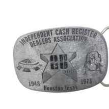 VTG Independent Cash Register Dealers Association Belt Buckle Houston 19... - £31.33 GBP