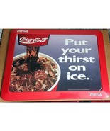 1992 Coca Cola Put Your Thirst On Ice Advertising Counter Mat 15x20 Nice... - $337.84 MXN