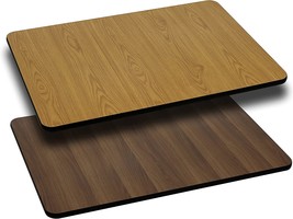 Flash Furniture 30&#39;&#39; X 42&#39;&#39; Rectangular Table Top With Natural Or Walnut - £75.13 GBP