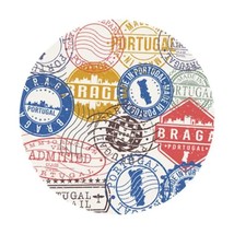 ga Portugal Set Of Stamps Travel  5PCS Car Stickers for Print Art  Funny Laptop  - £46.76 GBP
