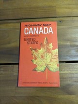 Vintage 1965 Highway Map Canada And Northern United States Travel Brochure - £23.35 GBP
