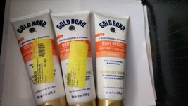 Lot of 3 Gold Bond Body Bright Daily Body &amp; Face Lotion With Vitamin C, 8 oz. - £17.06 GBP