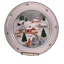 Sango Silent Night Dinner Plate Joan Luntz Christmas 3900 Vintage14x14x - $13.81