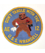 WWII US Navy USS Wrangle AE 12 Ammo Supply Ship Patch Cut Edge Snow Back 5&quot; - £33.99 GBP