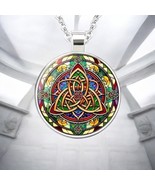 &quot;Celtic Trinity Knot Stained Glass Pendant&quot; - $32.26 CAD