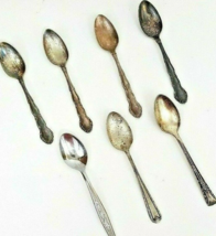 Baby Spoons Rogers Oneida Camelia &amp; Castle Silver Plate Lot Of 7 Vintage - £12.69 GBP