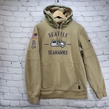 Nike Dri Fit NFL Seattle Seahawks Salute To Service Hoodie Sweatshirt Me... - $59.39