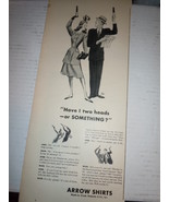 Vintage Arrow Shirts Cartoon Print Magazine Advertisement 1946 - $9.58 CAD
