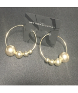 New York &amp; Company Women&#39;s Gold Tone Ball Dangle Earrings - £7.20 GBP
