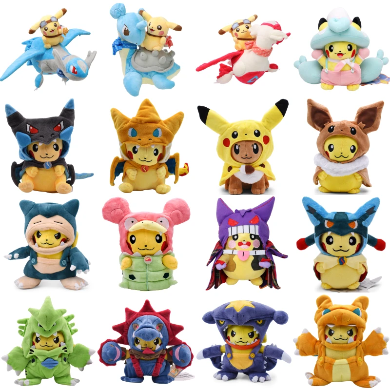 New Pokemon Pikachu Cos Eevee Latios Latias Lapras Plush Toys Charizard Garchomp - £17.60 GBP+