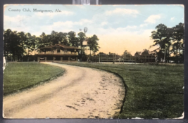 1912 Country Club Montgomery Alabama Postcard TJ Mattox Cigar &amp; Tobacco - £11.90 GBP
