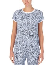 DKNY Womens Sleepwear Contrast-Trim Sleep T-Shirt Color Blueprint Size Small - £23.74 GBP