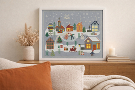 Winter Village Cross Stitch Pattern - $4.99