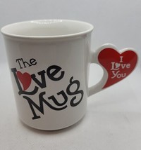 The Love Mug - I Love You Red Heart Handle - Vintage Coffee Cup Valentine - £6.76 GBP