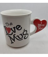 The Love Mug - I Love You Red Heart Handle - Vintage Coffee Cup Valentine - £6.62 GBP