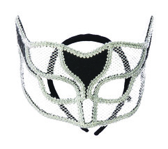 Forum Novelties 59164 Mardi Gras Silver Netted Mask, One Size, Multicolor - $55.85