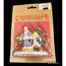 VTG Christmas Snow Village Mother And Child Christmas Tree&#39;s Figurine - £10.27 GBP