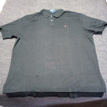 Polo Ralph Lauren Shirt Men XL Black Cotton Golf Golfer Pony Vintage VTG - $18.47