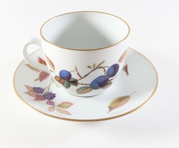 1961 Royal Worcester EVESHAM GOLD England Porcelain Replacement Tea Cup &amp; Saucer - £9.22 GBP