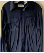 Gimbels store for men blue long sleeve tapered collar button front shirt - €17,16 EUR