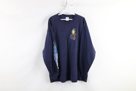 Vtg 90s Corona Beer Mens XL Faded Spell Out Fire Flames Long Sleeve T-Shirt USA - £46.56 GBP