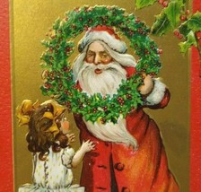 Tucks Santa Claus Christmas Postcard Series 501 Embossed Saxony Nebraska 1912 - £33.27 GBP