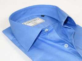 Men's Shirt Charles TYRWHITT Turkey 100% Cotton Spread Collar CHT-13 Blue image 2