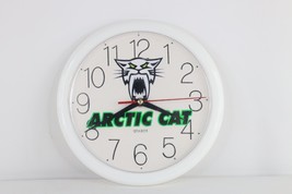 Vintage 90s Arctic Cat Snowmobile Spell Out Hanging Wall Clock Man Cave ... - £62.11 GBP