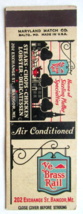 Ye Brass Rail - Bangor, Maine Restaurant - Sample 20 Strike Matchbook Cover ME - £1.39 GBP