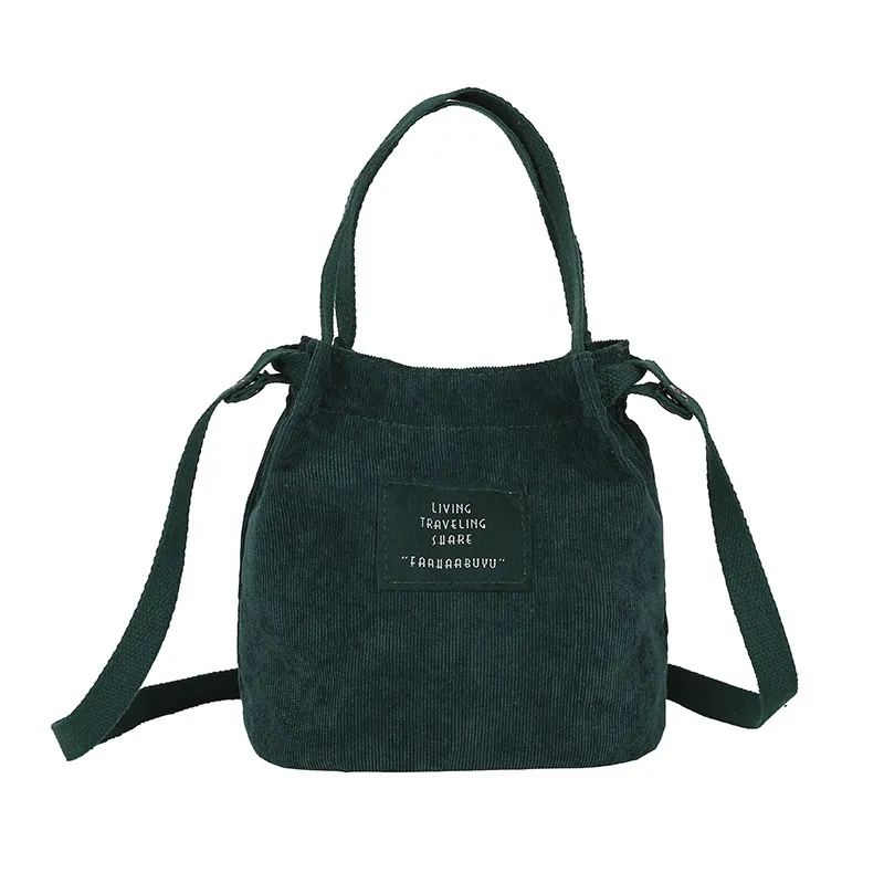 Women&#39;s Canvas Casual Tote Bag Dark Green C - $8.99