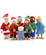 Wooden Doll House People of 7 Figures, Dolls Family Set for Girls Toddle... - £13.88 GBP