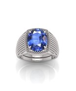 8.25 Ratti Neelam Stone Original Certified Blue Sapphire Gemstone Adjust... - $48.09 CAD