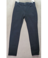 NYDJ Jegging Jeans Womens Petite 12 Black Denim Cotton Flat Front Ami Sk... - $16.21