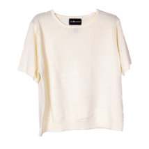 Sag Harbor Short Sleeve Sweater Size Large Cream - £11.16 GBP