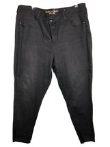 Melissa McCarthy Seven7 Jeans 20W Black Pencil Skinny Distressed Star St... - £26.22 GBP