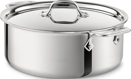 All-Clad D3 3-Ply Stainless Steel Stockpot with Lid 8 Quart, Induction, Oven Bro - $215.59+