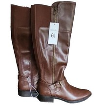 MERONA Brand ~ ADALINE ~ Tall Riding Boots ~  Brown ~ Women&#39;s Size 6.5 - £29.82 GBP