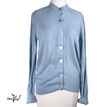 Vintage 50s Baby Blue, Long Sleeve, Button Up Cardigan Sweater - Sz XL -... - $40.00