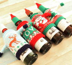 Knitted Christmas Bottle Set - £9.21 GBP