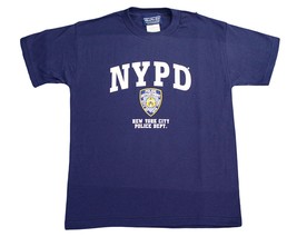 NYPD Kids  T-Shirt Navy White Yellow New York Police Tee Boys Gift - £13.57 GBP